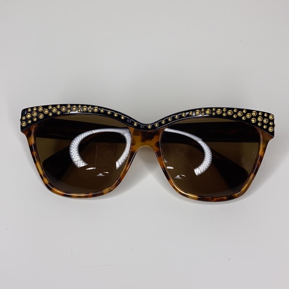 Alexander McQueen tortoise shell & gold sunglasses main image 4
